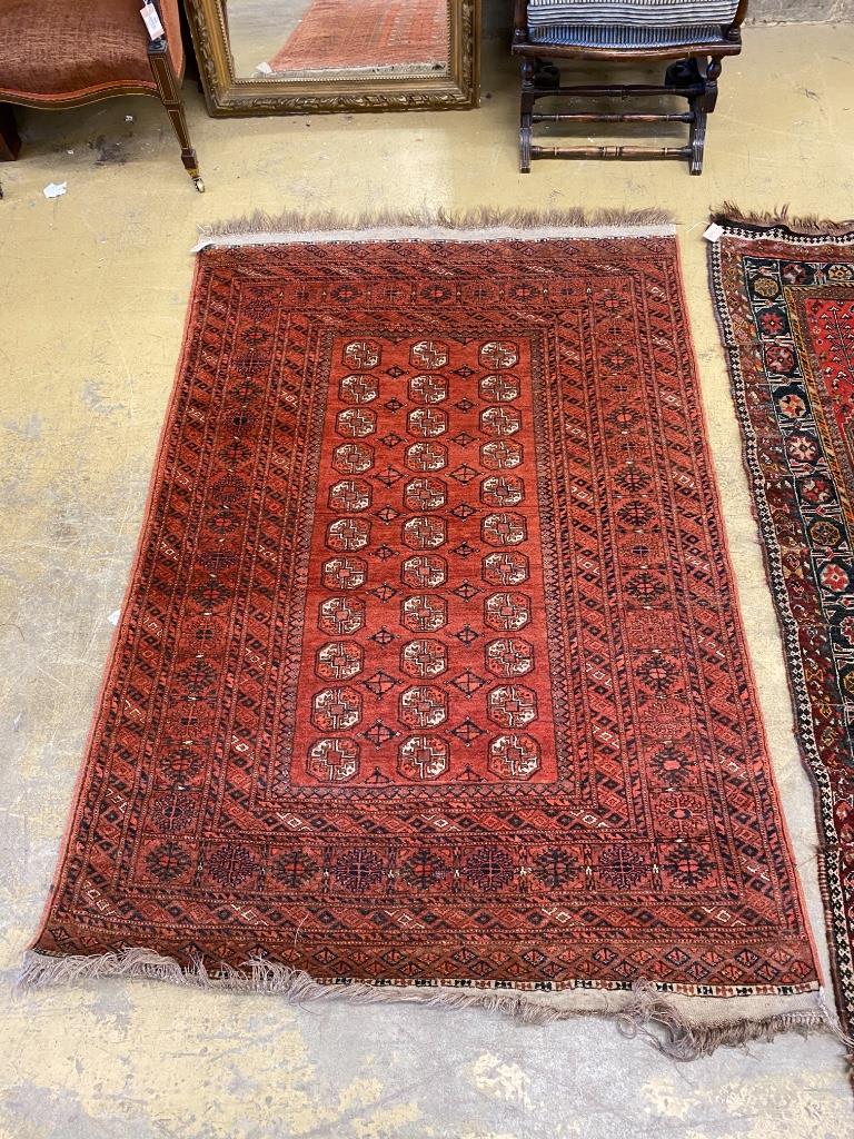 A Tekke Turkoman red ground rug, 186 x 124cm